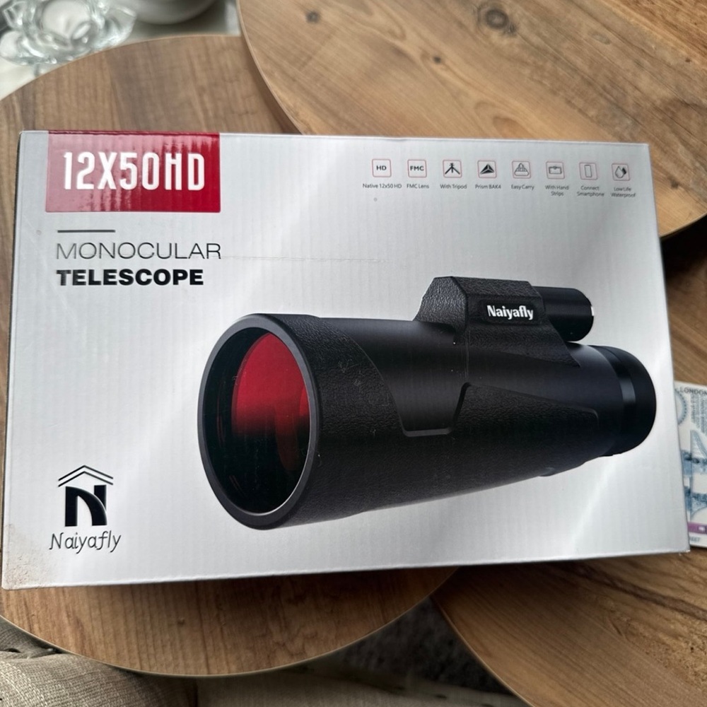 Monocular waterproof telescope  12x 50 hd  with tripod